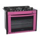 Fogão A Gás De Embutir 5 Bocas Venax Gaudi Prisma Vitreo Bl Pink Gás GLP