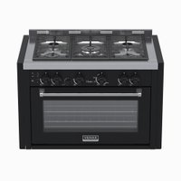 Fogao de Embutir 5 Bocas Venax Temis Preto Fosco Gas GLP