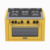 Fogao de Embutir 5 Bocas Venax Temis Amarelo Gas GLP