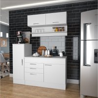 Conjunto De Cozinha Marajó Balcão Aéreo e Paneleiro Nova Mobile