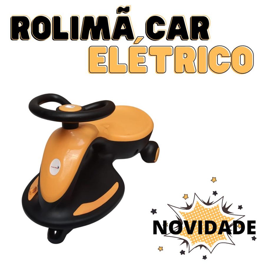 Carrinho Rolimã Car Elétrico Infantil Importway Amarelo 12v BW189AM