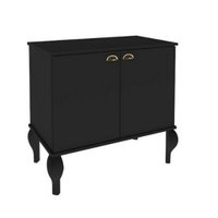 Aparador Clássico com 2 Portas -Preto Movelbento
