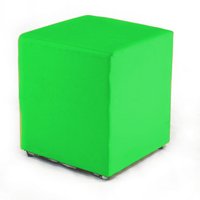 Puff Decorativo Quadrado Corino Verde 45x34x34cm Orthovida