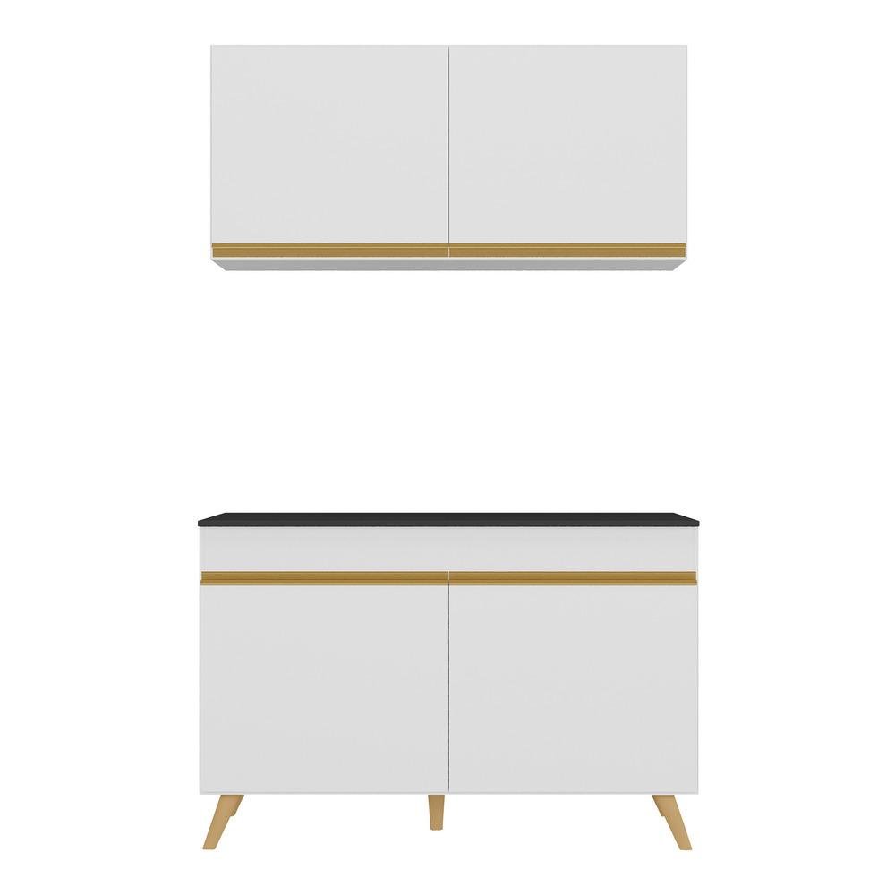 Cozinha Compacta 2 peças com Armário e Balcão MP3748 Veneza GW