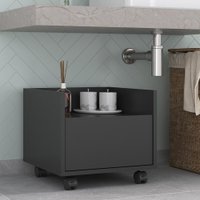 Gabinete Armário Banheiro 40 cm com Rodízios Multimóveis MP5035 Preto