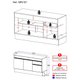 Balcão Cozinha com Rodapé Gabinete Pia 150 cm 3 Portas 1 Gaveta Veneza GW Multimóveis MP2107 Branco
