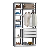 Módulo Closet com 2(duas) Peças - Be Mobiliario - Branco TX e Expresso