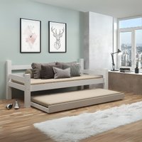 Bicama Madeira Maciça para Colchão 78/88 x 188cm Paris Multimóveis CR4139 Branca