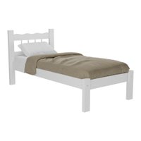 Cama Solteiro Madeira Maciça para Colchão 78/88 x 188cm Madri Multimóveis CR4141