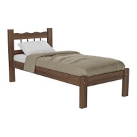 Cama Solteiro Madeira Maciça para Colchão 78/88 x 188cm Madri Multimóveis CR4141