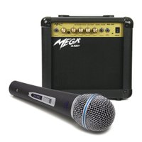 Kit Microfone Dinâmico com Fio TK 22C Onyx com Amplificador ML 20