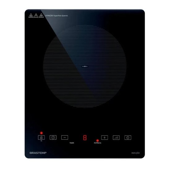Cooktop Elétrico Brastemp Indução 1 Queimador Preto BDJ30BEANA 110V