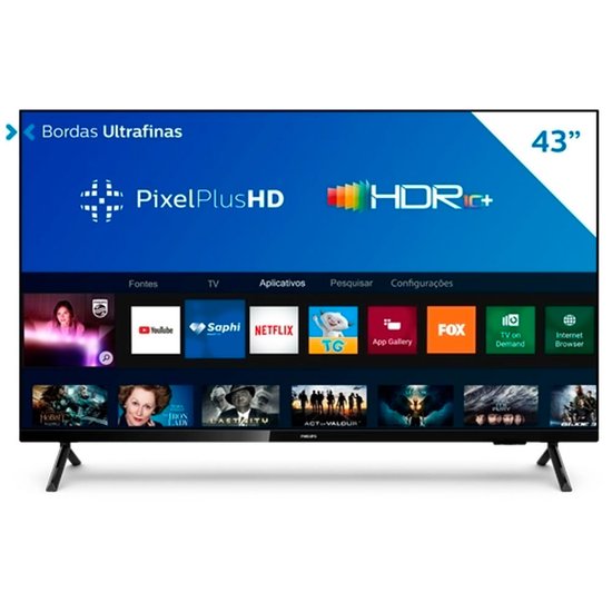 Smart TV Philips 43 43PFG6825/78 Full HD HDR 3 HDMI 2 USB Wifi