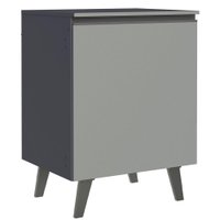 Balcão Armário de Cozinha 60 cm 1 Porta Com Pés Cinza Nice Madesa
