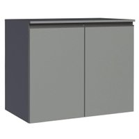 Balcão Armário de Cozinha 80 cm 2 Portas Suspenso Cinza Nice Madesa