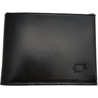 Carteira Masculina De Couro Pequena Slim Porta Cartão Homem Preta