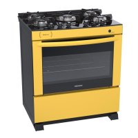 Fogao A Gas Delplus Vitreo Bl 5 Q Amarelo Gas GLP