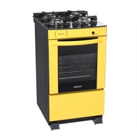 Fogao A Gas Delplus Vitreo Bl 4 Q Amarelo Gas GLP