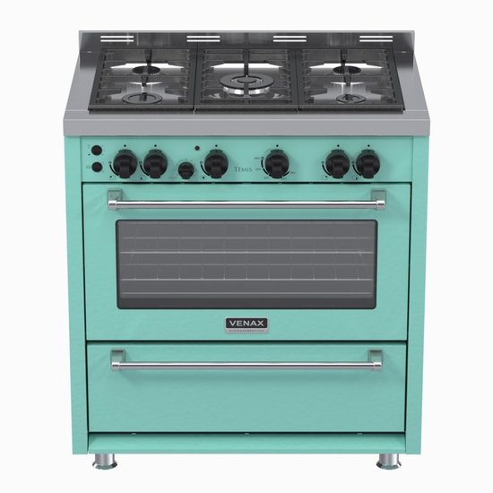 Fogao 5 Bocas Venax Temis Verde Gas GLP