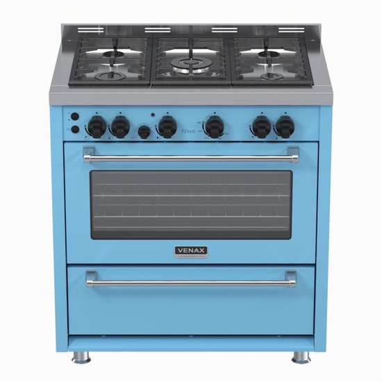 Fogao 5 Bocas Venax Temis Azul Gas GLP
