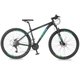 Bicicleta Aro 29 Alumínio 27v Freio Hidráulico Big Evolution 4.0  Grafite e Verde Acqua
