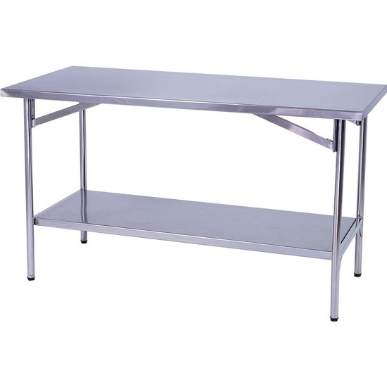 Mesa de Manipulação Inox 60X60CM Benfati TB 1 1/4" Paneleiro Liso