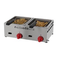 Fritador a Gás Baixa Pressão Metalcubas 2 Cubas 3 Litros Cada FRCG6BP