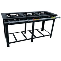 Fogão Industrial Venâncio 3 Bocas 2 Duplas a Gás Baixa Pressão Maxi M3PD2