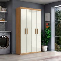 Armário Aramóveis Multiuso Com 4 Portas -  Atacama com Off White