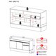 Balcão Cozinha c/ Rodapé Gabinete Pia 150cm 3 Ptas 1 Gav Veneza Multimóveis MP2115.898 Preto/Branco