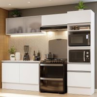 Armário de Cozinha Completa 260cm Branco Topazio Madesa 01