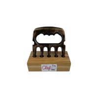 Garra 5 Dentes Churrasco Touro Bravo Suporte Cobre Envelhecido