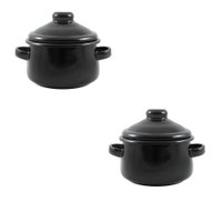 Duas Mini Caçarola em Agata - 500 ML  - Preta - Indução