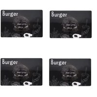Jogo Americano 4 unidades Burger Retangular