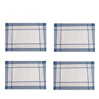 Jogo Americano 4 unidades com trilho mesa Maison azul Royal