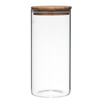 Pote Hermético de vidro borosilicato tampa Bambu 1.3 L