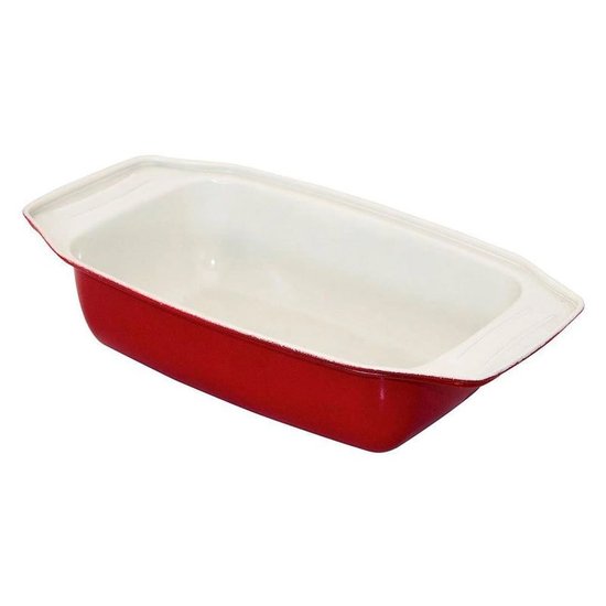 Forma Bolo, Pão, 27 x 16  - bicolor aço e ceramica