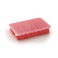 Forma de silicone com tampa para gelo, papinhas ou sucos