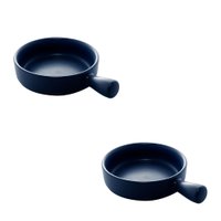 Duas petisqueiras redondas com cabo Porcelana Azul - Nórdica