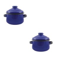 Duas Mini Caçarolas de agata (aço esmaltado) Azul - 500 ML