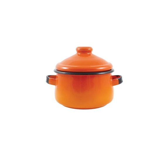 Mini Caçarola em Agata - 500 ML  - Laranja - Indução