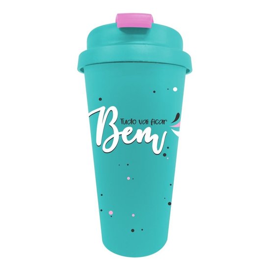 Copo Térmico 500 ML Cerigrafado - Tudo vai ficar Bem