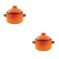 Duas Mini Caçarola em Agata - 500 ML  - Laranja - Indução