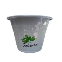 Vaso ou cachepo 10 x 15 aluminio para tempero Salsinha