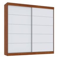 Guarda-Roupas Casal 2 Portas de Correr 4 Gavetas Navegantes - Ipê/Off White - Mirarack