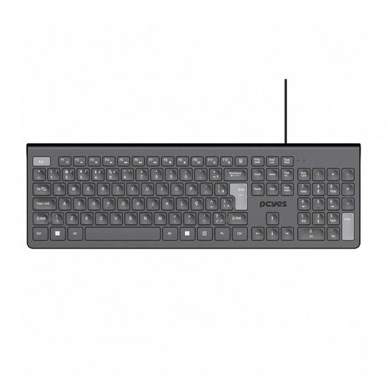 Teclado Usb Soft Com Multimídia 2mt PTOSF2AB 108068 Pcyes