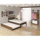 Cama de Solteiro Auxiliar para Colchão 88 x 188 cm Multimóveis CR35012 Nogal
