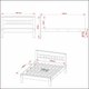 Cama de Casal para Colchão 138 x 188 cm Multimóveis CR35011 Nogal/Branca