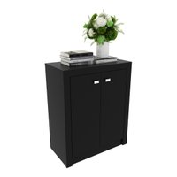 Balcão Escritório com 2 Portas Multimóveis VCR25013  Preto