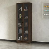 Armário Estante com 2 Portas de Vidro Multimóveis CR25069 Rustico